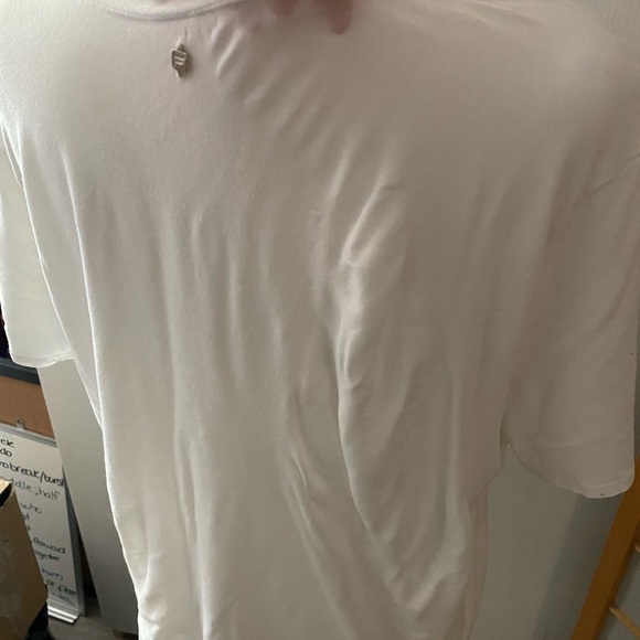 Fabletics Shirt Womens XXL White Tulip Crop Soft Lux Tencel Yoga Athleisure - Picture 5 of 7